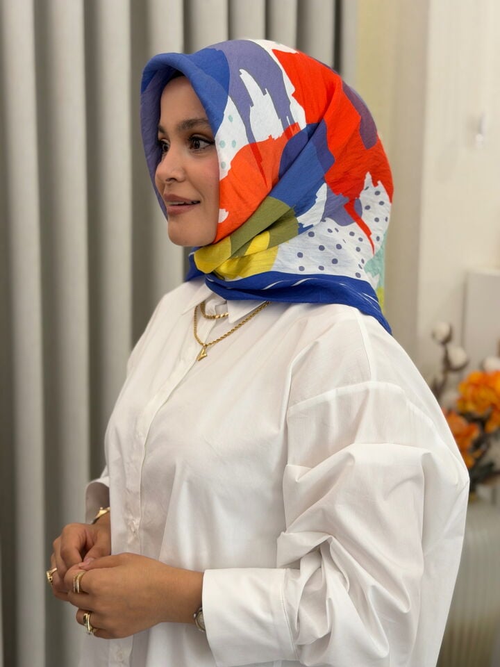 BENETTON VİSCON SIENA EŞARP İNDİGO