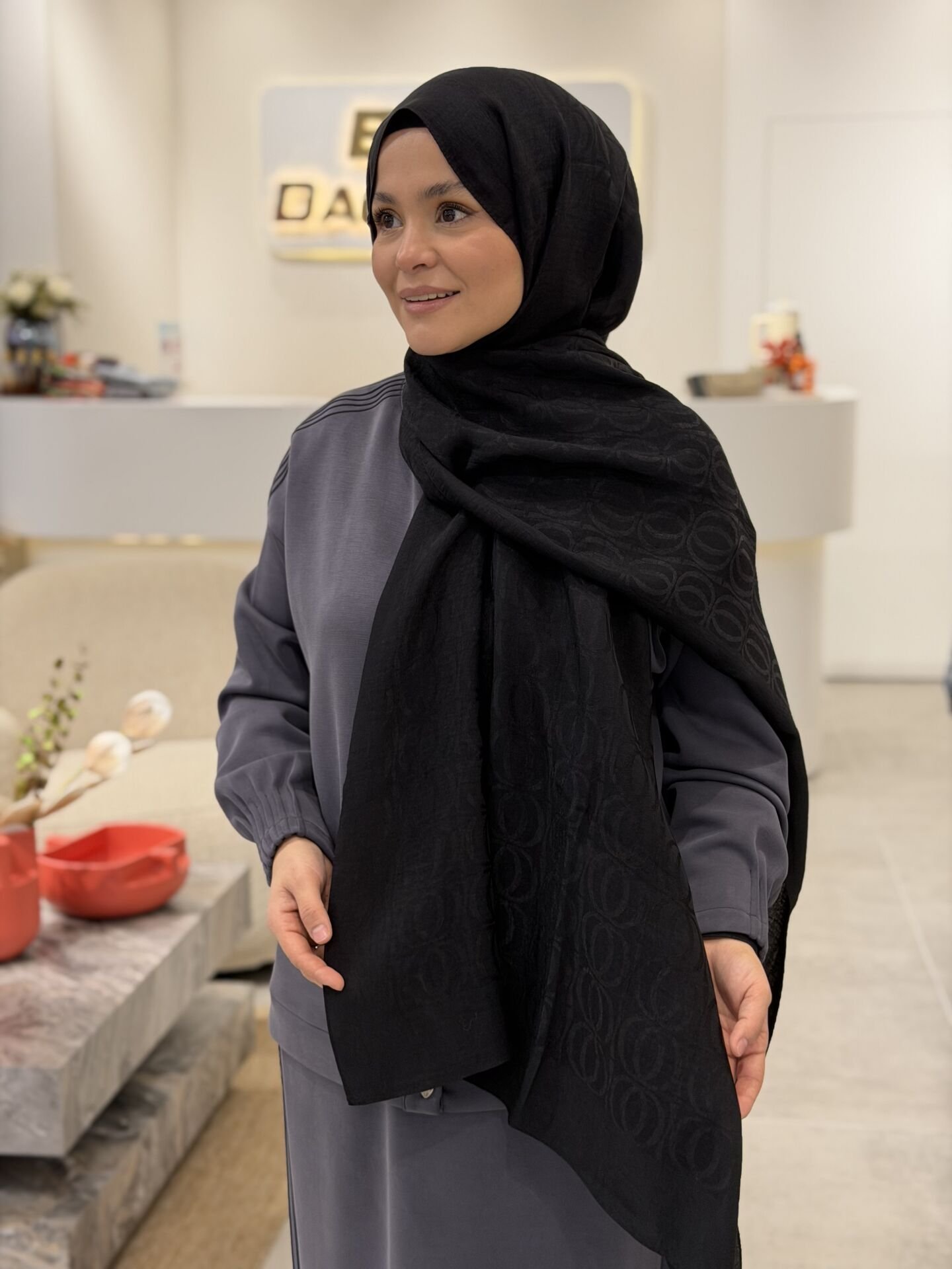 İMANNOOR BAMBUNOOR NAİA ŞAL SİYAH