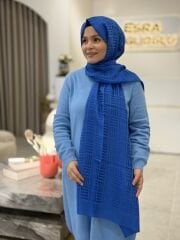 İMANNOOR İMAN KARE DESEN NAİA ŞAL BLUE