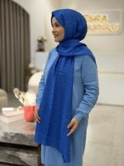 İMANNOOR İMAN KARE DESEN NAİA ŞAL BLUE