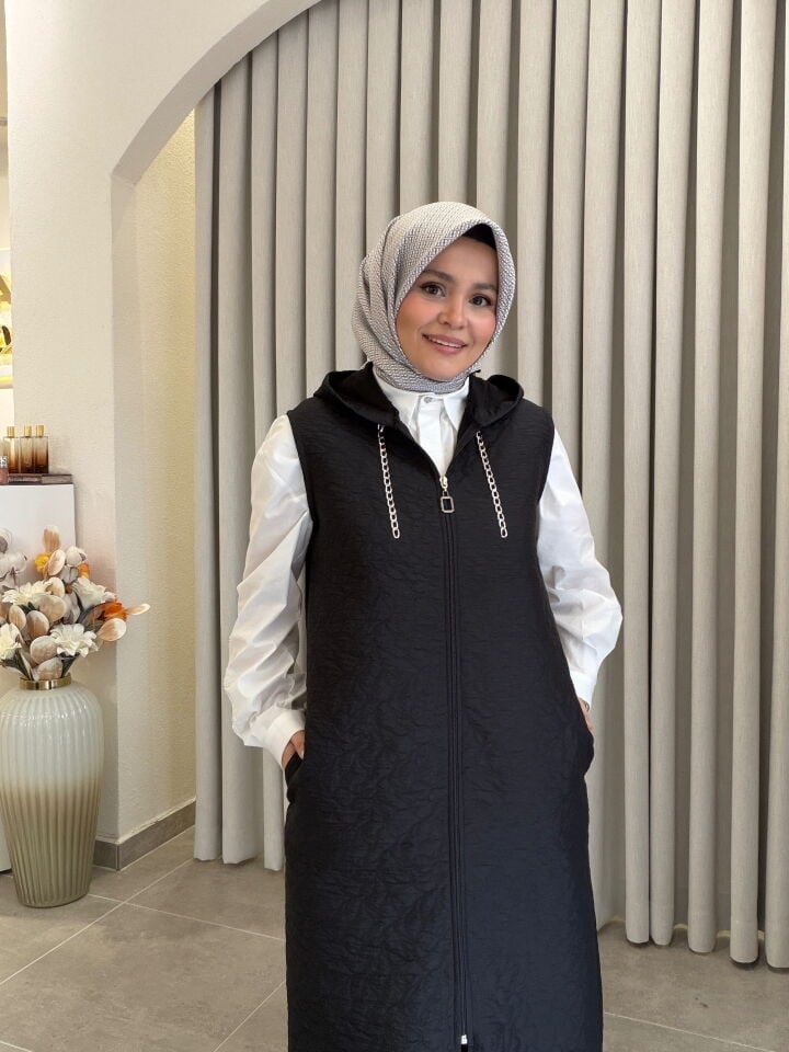 KADO KAPİTONE YELEK SİYAH