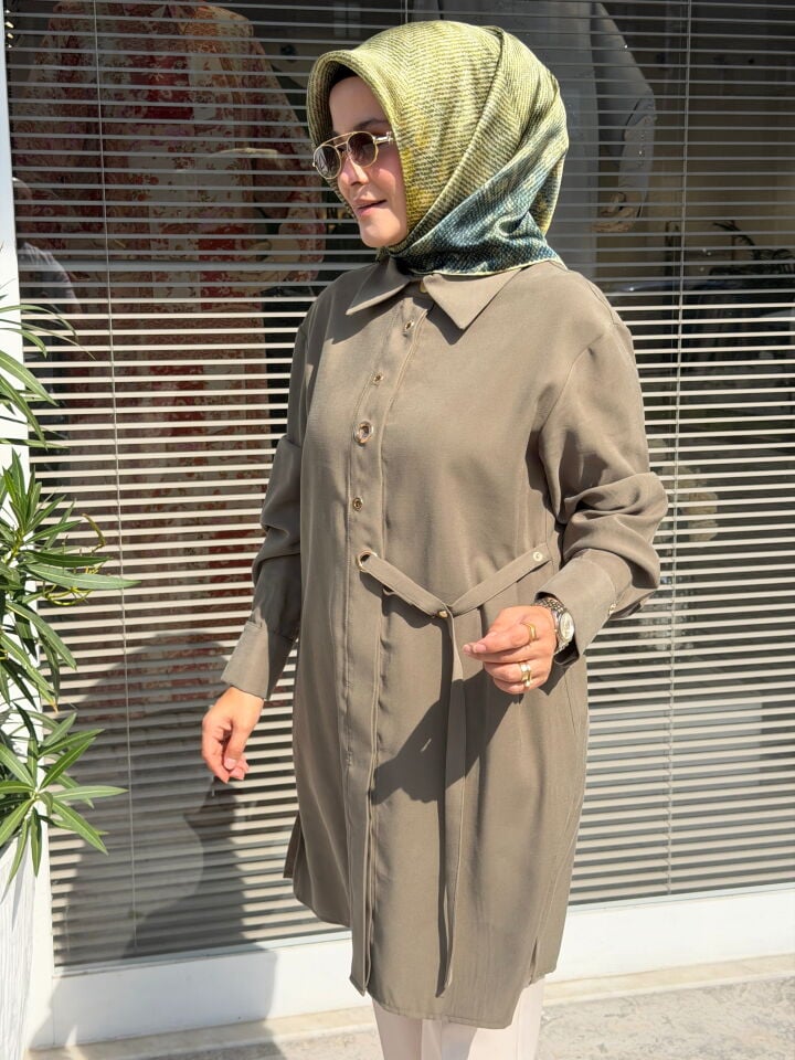 ARMİNE TREND KUŞ GÖZLÜ GÖMLEK HAKİ