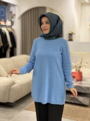 TIĞ TRİKO KAŞMİR TRİKO TUNİK MAVİ