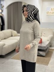 TIĞ TRİKO KAŞMİR TRİKO TUNİK BEJ
