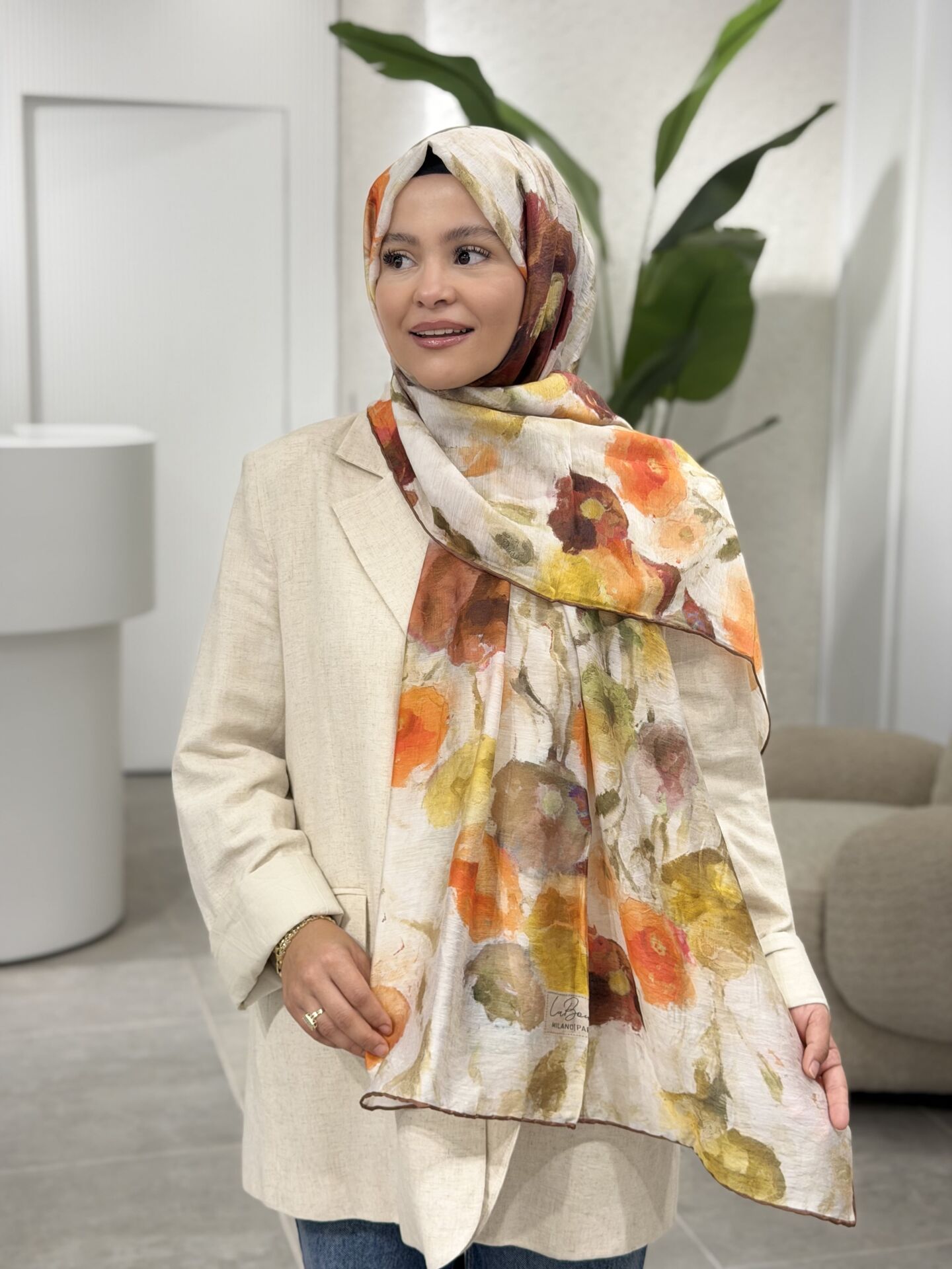 LA BOUTİQUE YAZ/GÜZ SERİNLİĞİ ŞAL 70X190