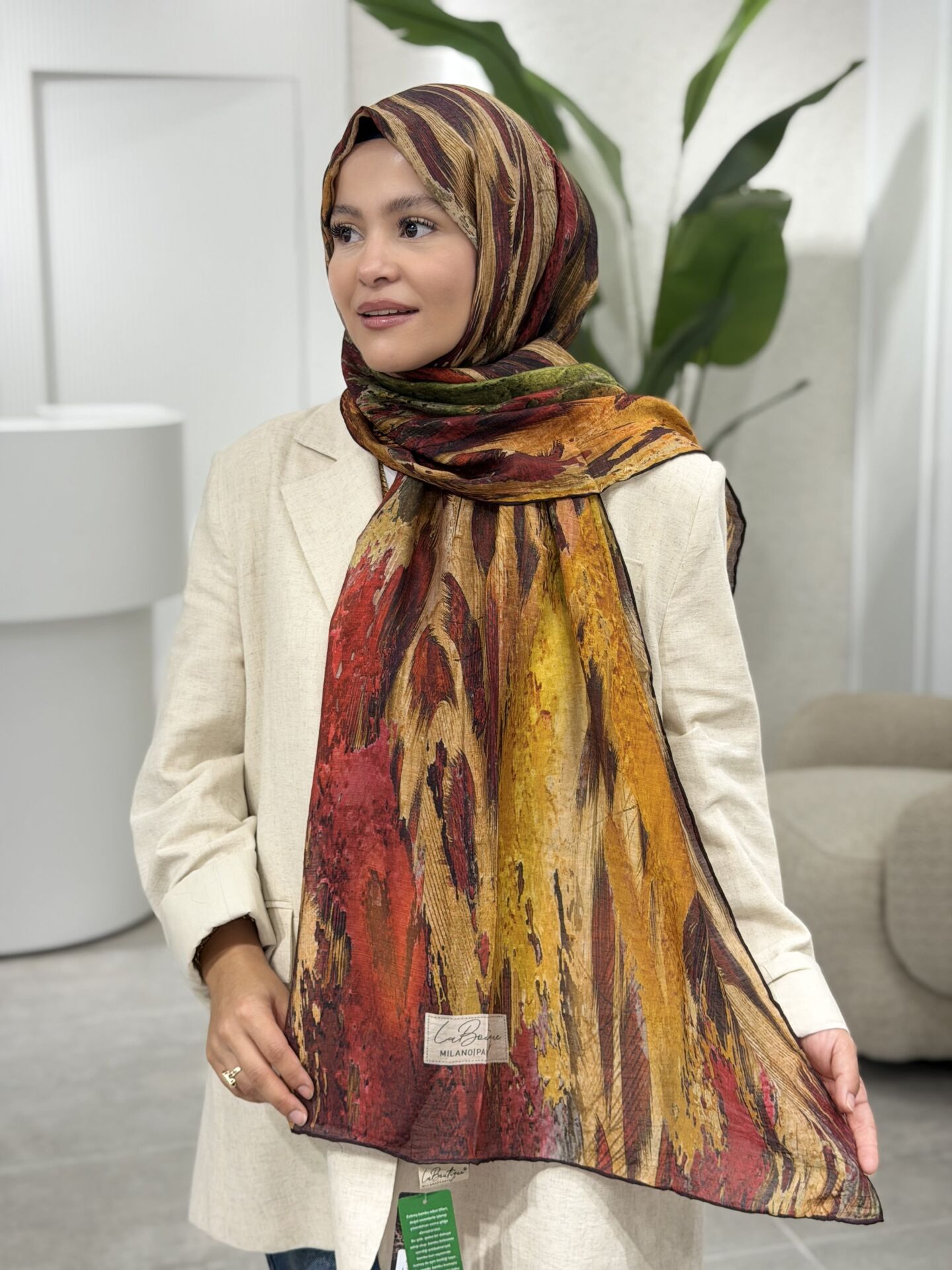 LA BOUTİQUE YAZ/GÜZ SERİNLİĞİ ŞAL 70X190