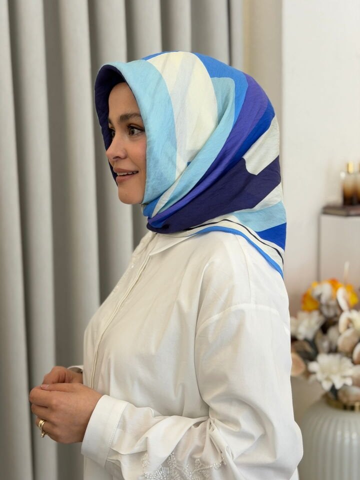 BENETTON VİSCON SIENA EŞARP MAVİ