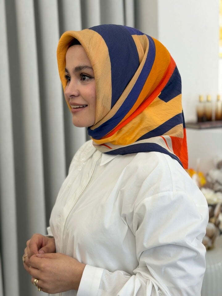 BENETTON VİSCON SIENA EŞARP LACİVERT