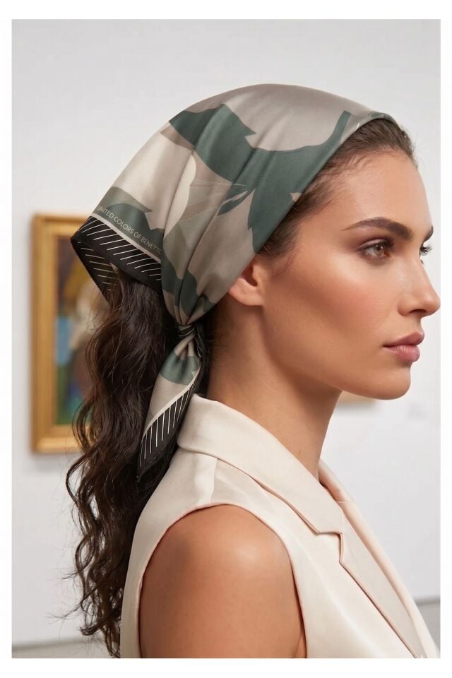 BENETTON BANDANA 45X45 VİZON