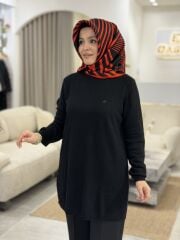 TIĞ TRİKO KAŞMİR TRİKO TUNİK SİYAH
