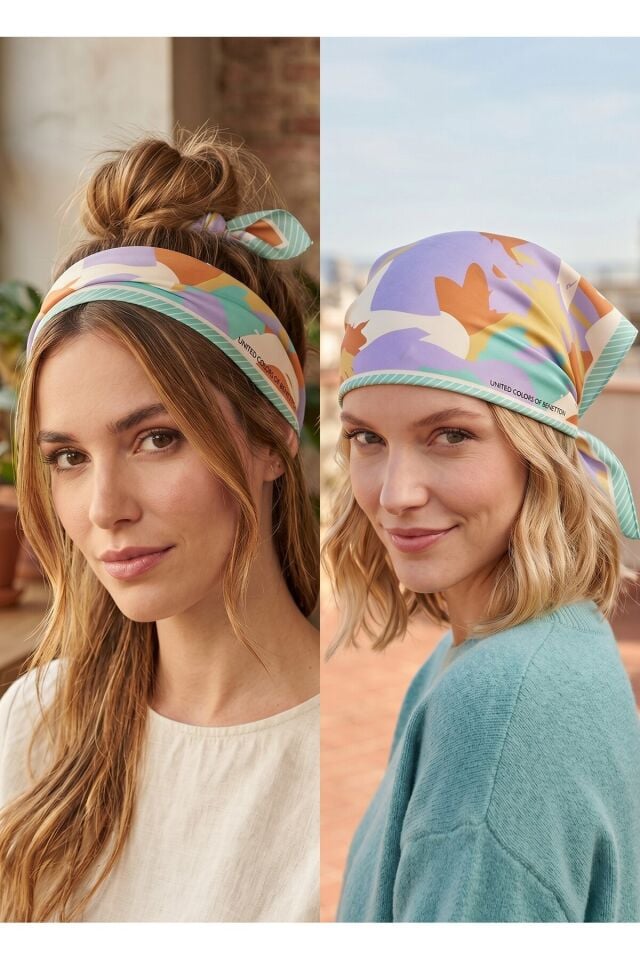BENETTON BANDANA 45X45 LİLA