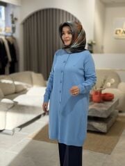 TIĞ TRİKO KAŞMİR TRİKO HIRKA MAVİ