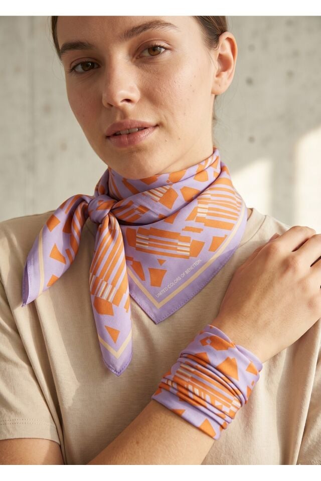 BENETTON BANDANA 45X45 LİLA