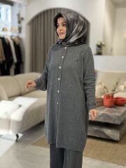 TIĞ TRİKO KAŞMİR TRİKO HIRKA ANTRASİT