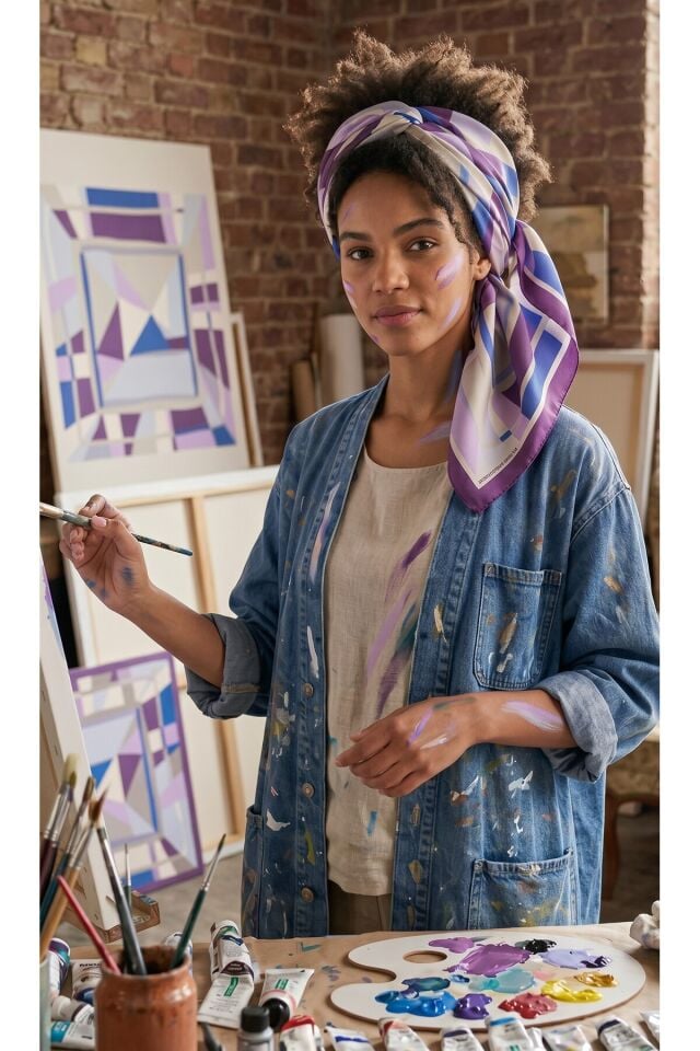 BENETTON BANDANA 45X45 MOR