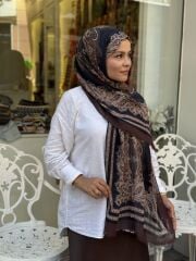 KAŞMİR İPEK ETHNİC ŞAL 70X200