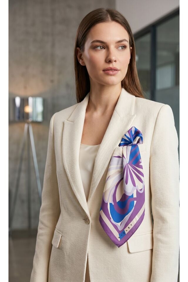 SİSLEY BANDANA 45X45 MOR