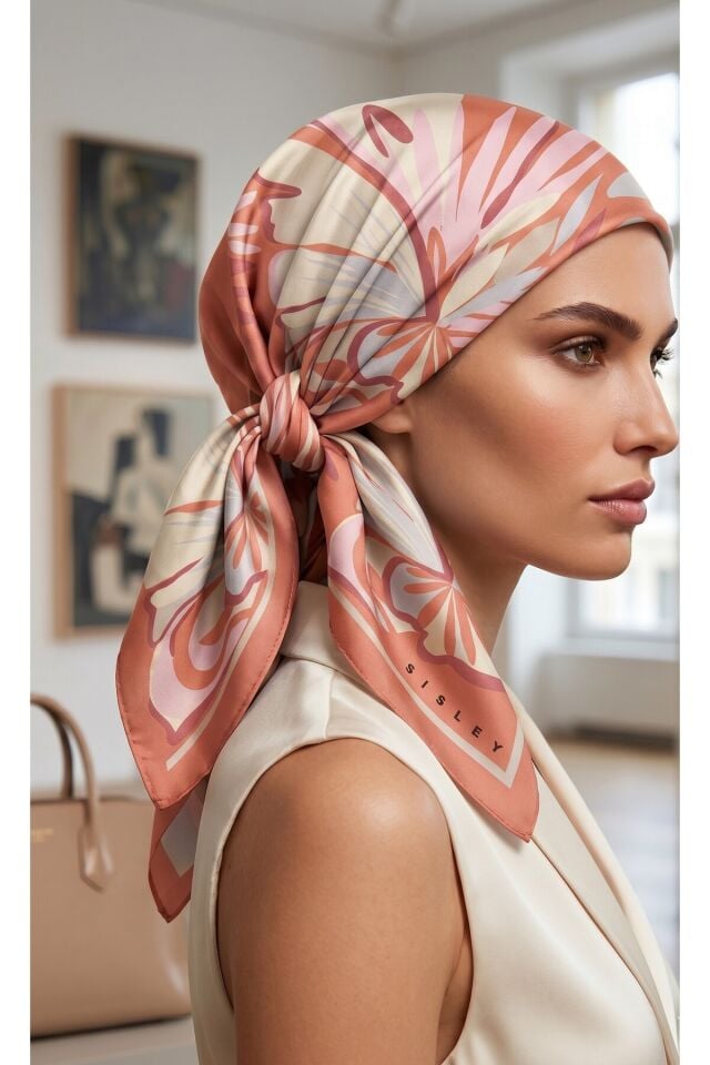SİSLEY BANDANA 45X45 ŞEFTALİ