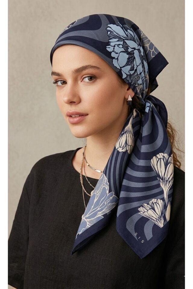 SİSLEY BANDANA 45X45 LACİVERT