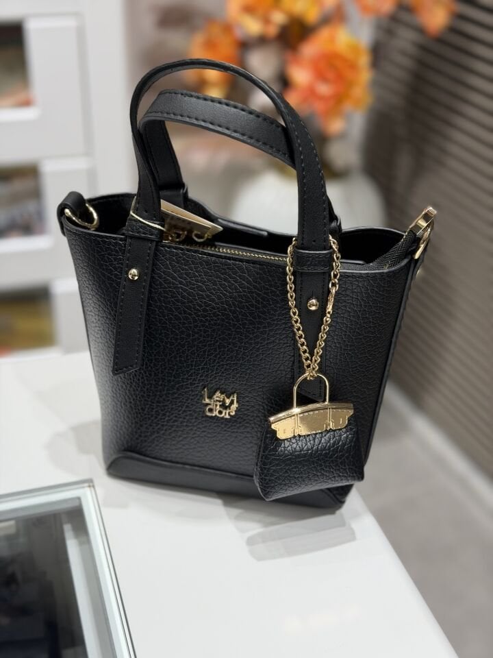 LEVİDOR İTHAL DERİ ÇANTA SİYAH