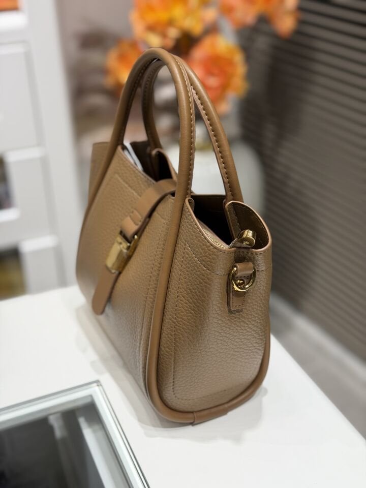 LEVİDOR İTHAL DERİ ÇANTA CAMEL