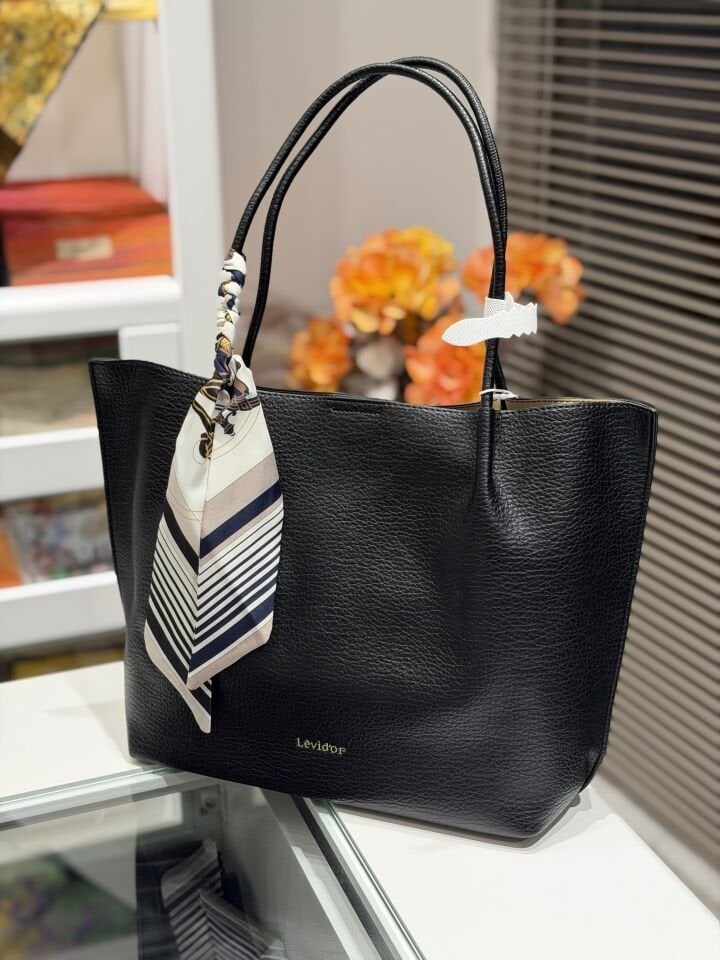 LEVİDOR İTHAL DERİ ÇANTA SİYAH