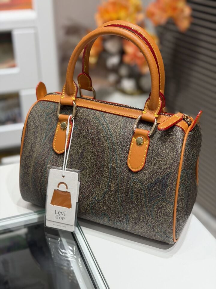 LEVİDOR İTHAL DERİ ÇANTA KAHVE