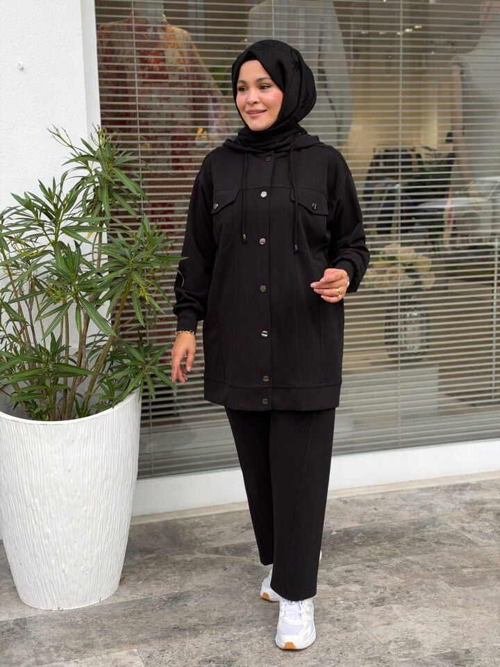 TIĞ TRİKO OYSHO SPOR DİKİŞLİ TAKIM SİYAH