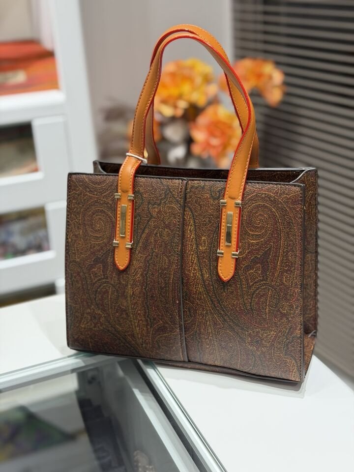 LEVİDOR İTHAL DERİ ÇANTA KOYU KAHVE