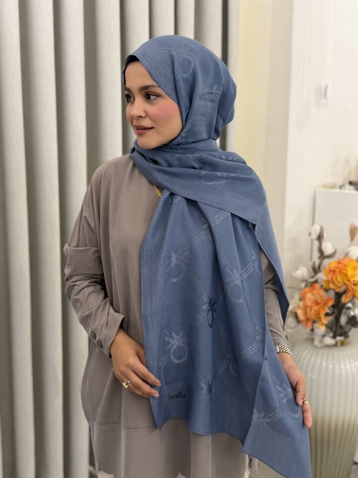 BENETTON LYOCELL ŞAL İNDİGO