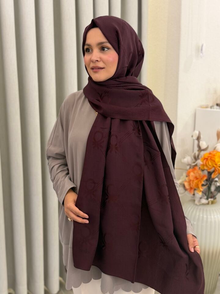 BENETTON LYOCELL ŞAL KIZILCIK