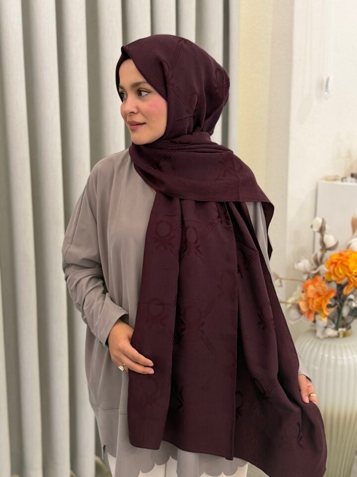 BENETTON LYOCELL ŞAL KIZILCIK