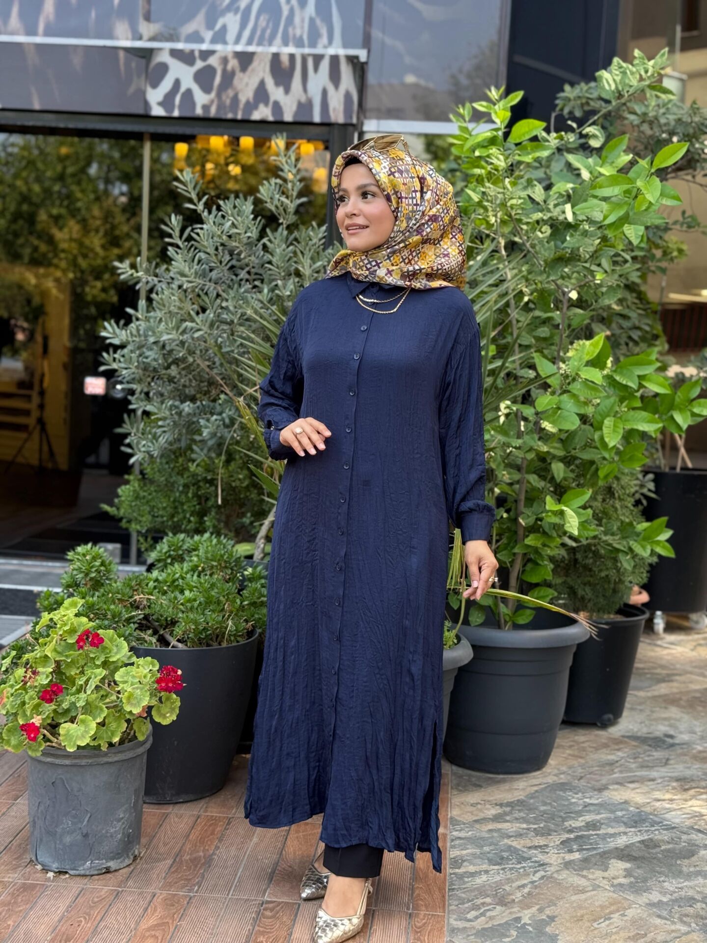 CİNDRELLA GİY-ÇIK MODEL UZUN GÖMLEK LACİVERT