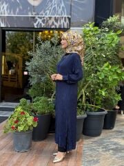 CİNDRELLA GİY-ÇIK MODEL UZUN GÖMLEK LACİVERT