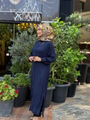 CİNDRELLA GİY-ÇIK MODEL UZUN GÖMLEK LACİVERT