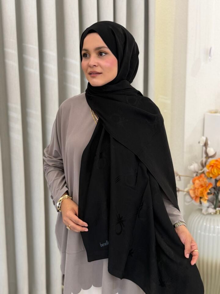 BENETTON LYOCELL ŞAL SİYAH