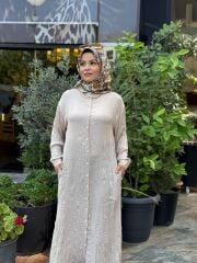 CİNDRELLA GİY-ÇIK MODEL UZUN GÖMLEK BEJ