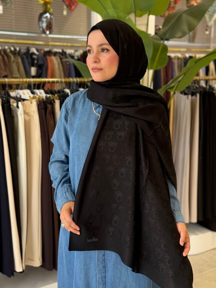 BENETTON LYOCELL ŞAL SİYAH