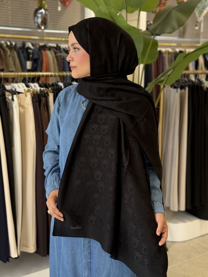 BENETTON LYOCELL ŞAL SİYAH
