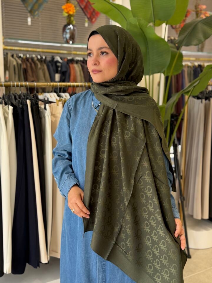 BENETTON LYOCELL ŞAL HAKİ