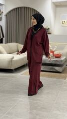 TIĞ TRİKO ÇİZGİ DETAYLI RİBANALI PANTOLONLU OYSHO TAKIM