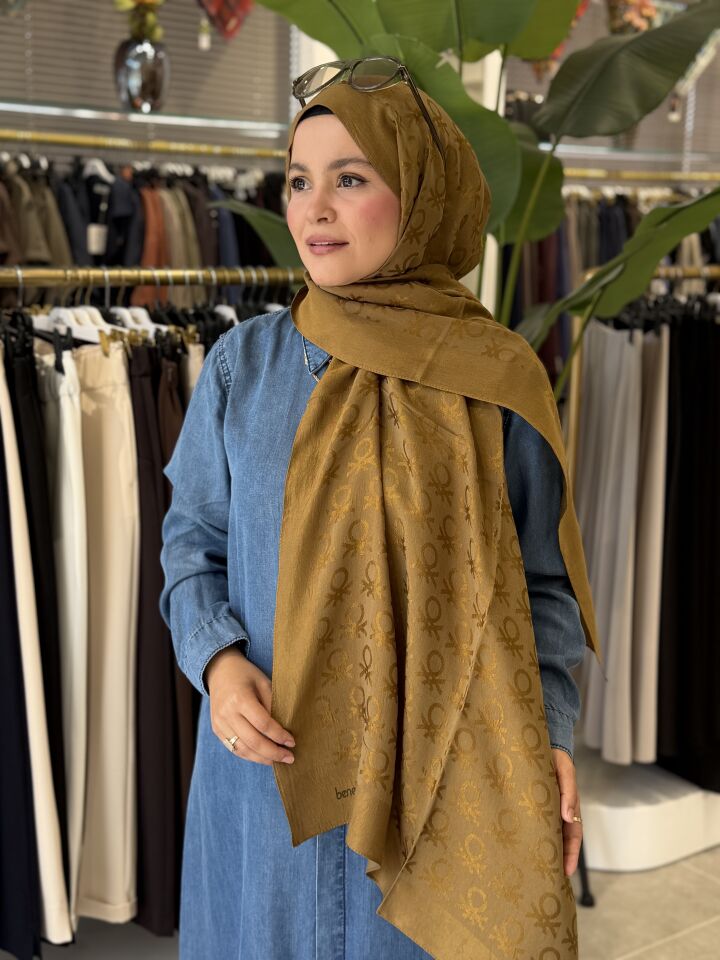 BENETTON LYOCELL ŞAL SAFRAN