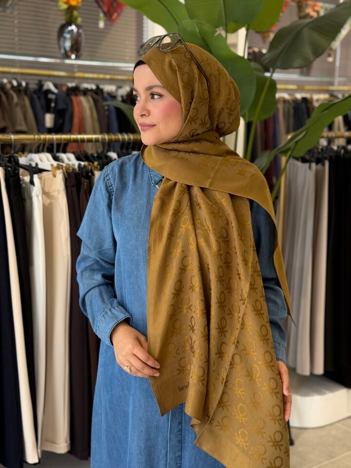 BENETTON LYOCELL ŞAL SAFRAN