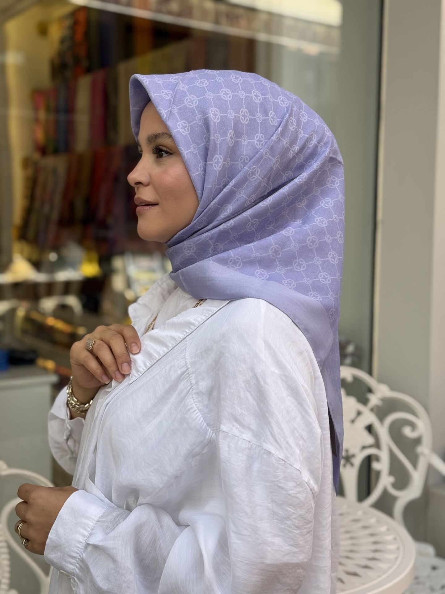 AKER ELEGANCE MONOGRAM EŞARP