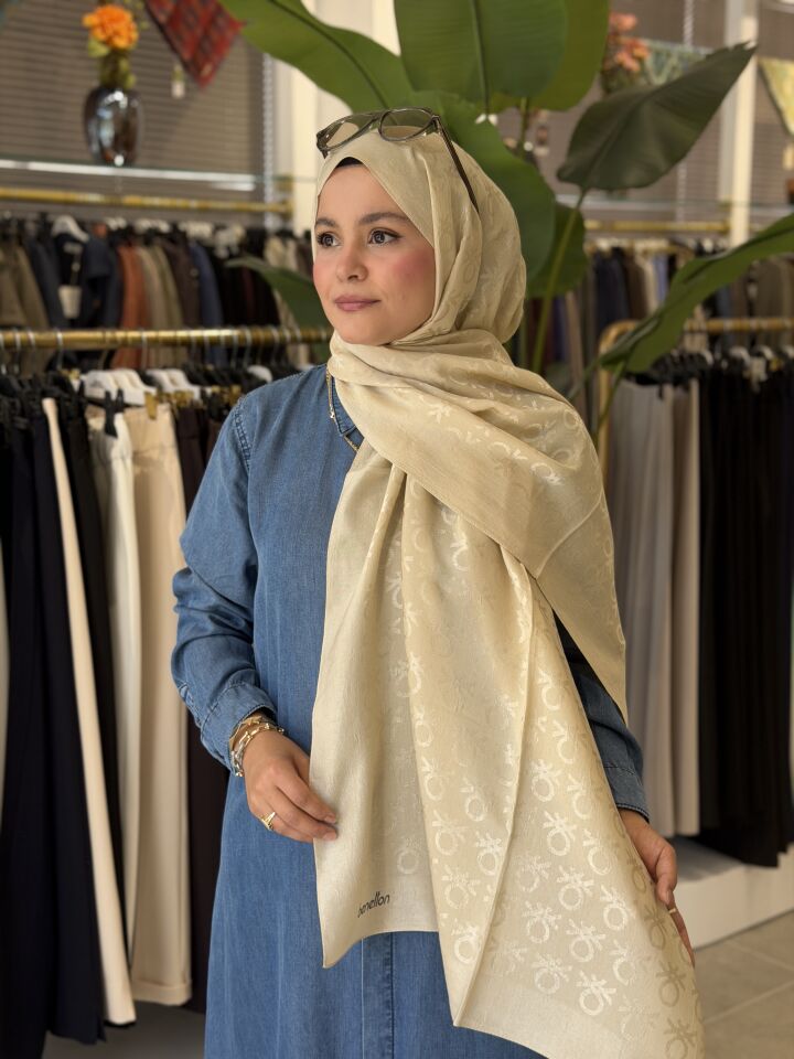 BENETTON LYOCELL ŞAL KREM