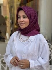 AKER ELEGANCE MONOGRAM EŞARP