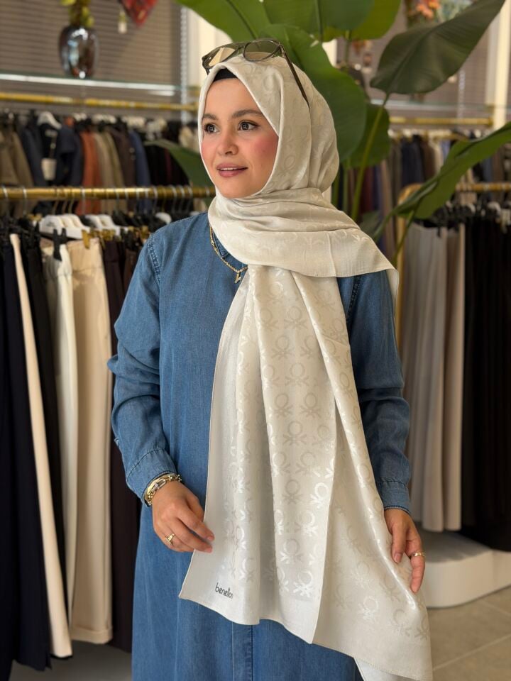BENETTON LYOCELL ŞAL EKRU