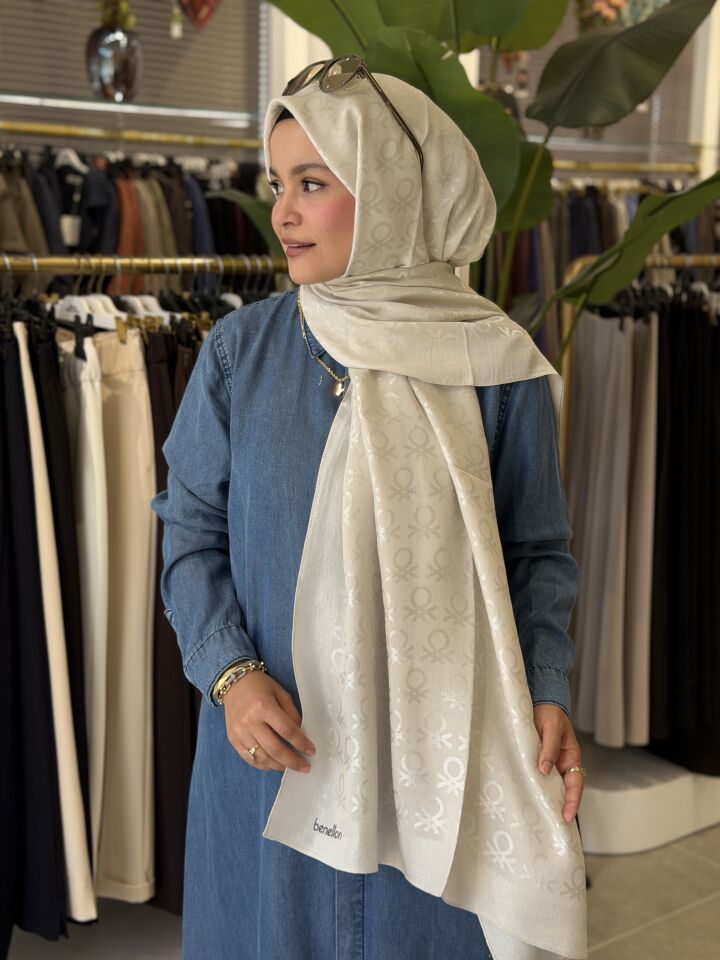 BENETTON LYOCELL ŞAL EKRU