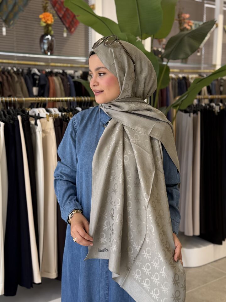 BENETTON LYOCELL ŞAL GRİ
