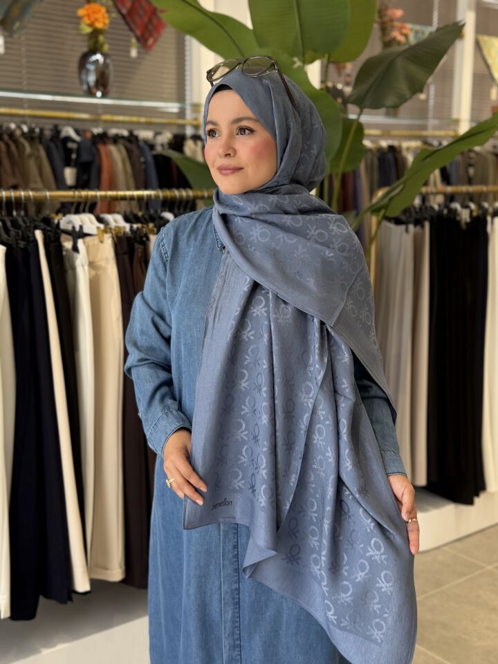BENETTON LYOCELL ŞAL İNDİGO